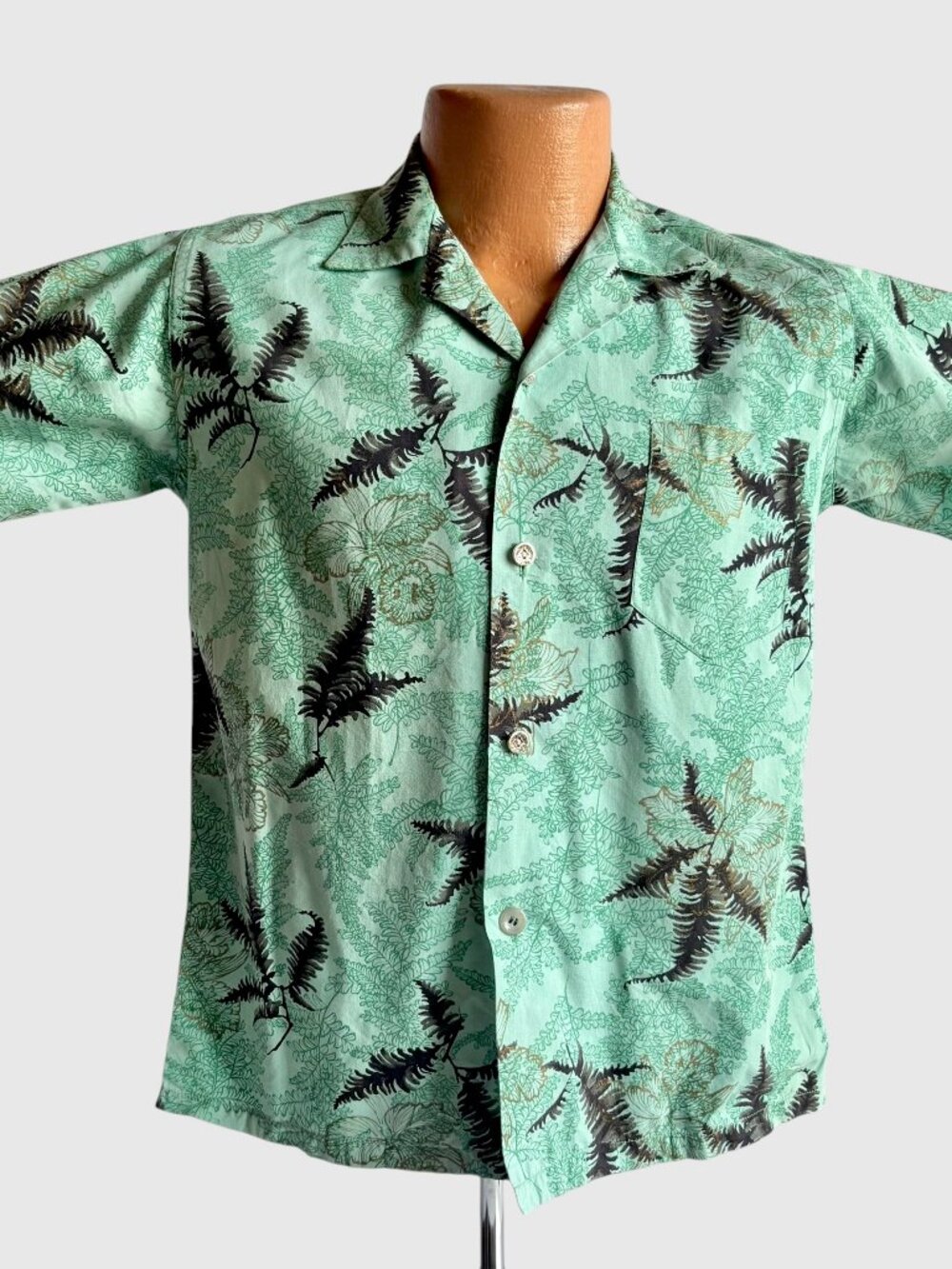 Vintage Boy's Cotton Floral Hawaiian Shirt